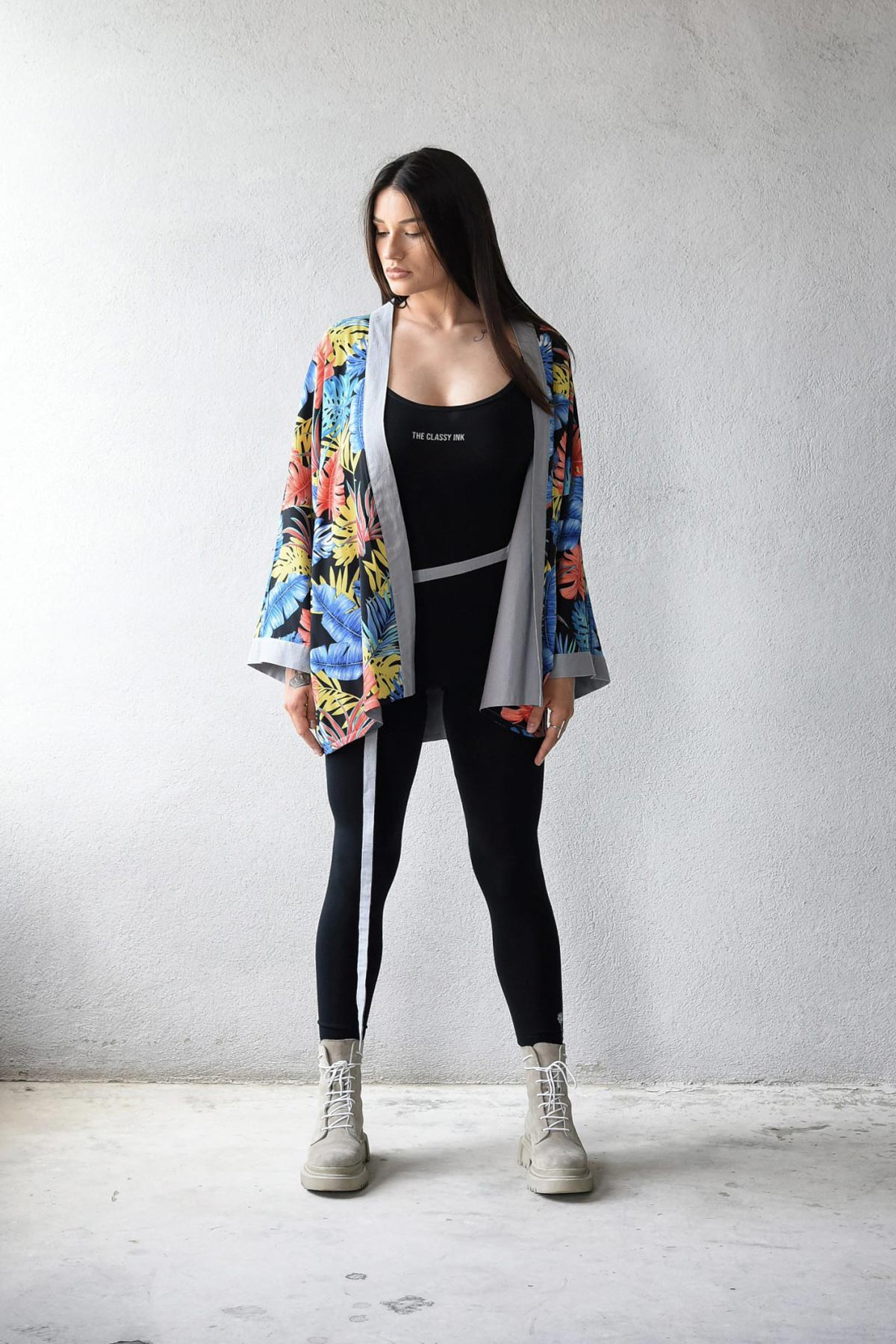 Kimono unisex gri Reversible Confident Concept Store