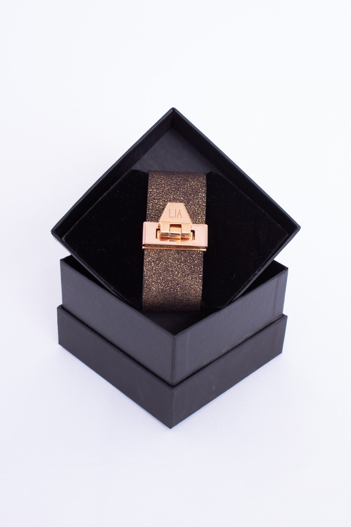 Bratara piele black gold 30 mm Confident Concept Store