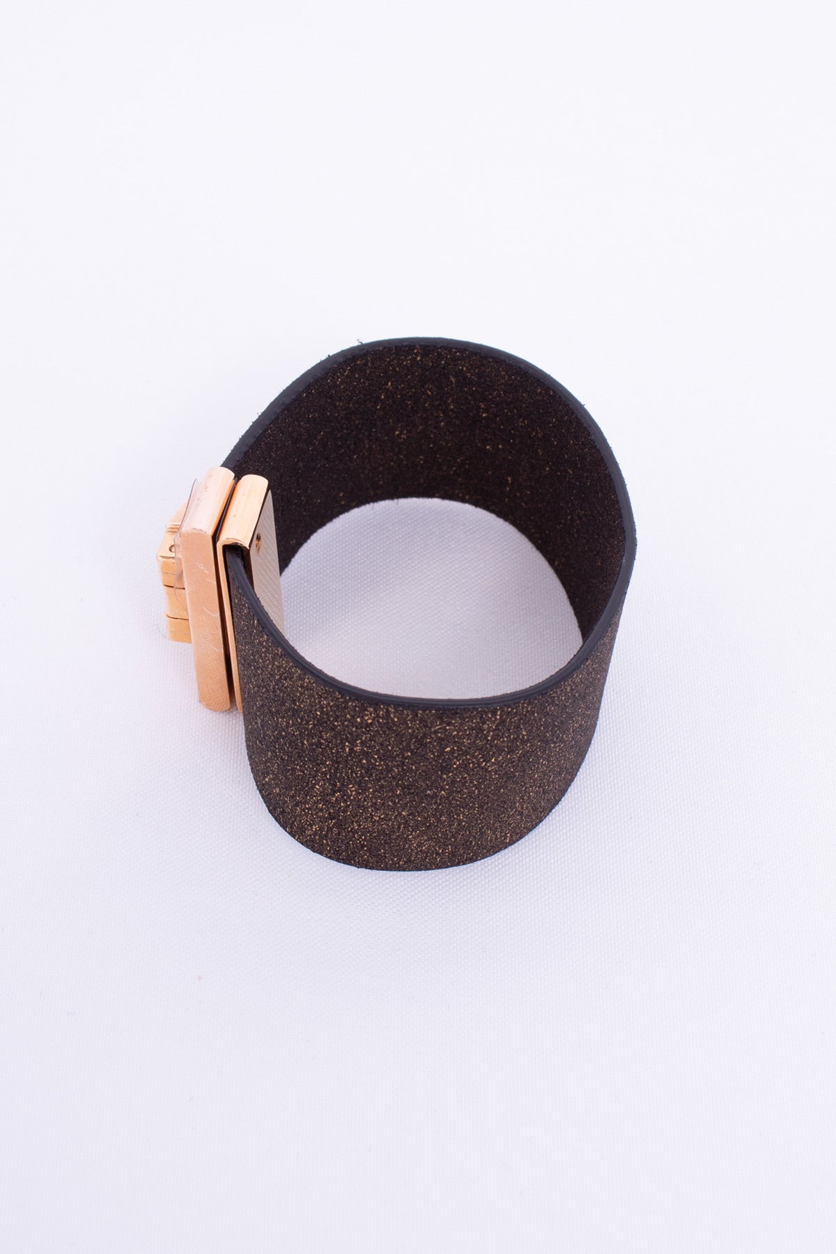 Bratara piele black gold 30 mm Confident Concept Store